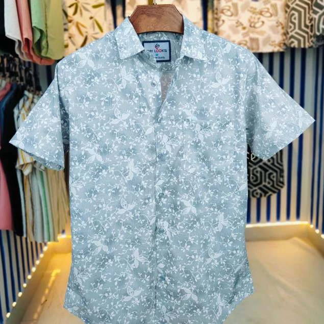 Premium Stylish China Floral Printed Men's Shirt